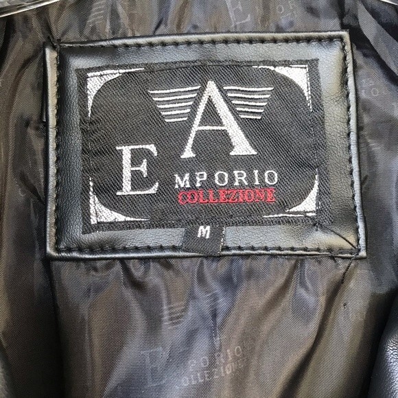 Emporio Armani Collezione Faux Leather Button Up Jacket- Medium- NWOTs! - Picture 4 of 10